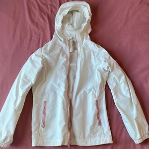 Lands’ End kids white zip up jacket